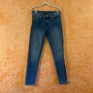 BDG Skinny Stretch Stripe Side Jeans size 30
